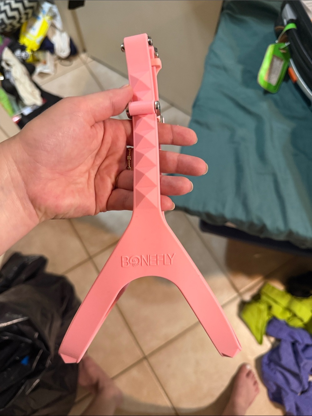 Bonefly Pink Dog Harness Holder / Hanger